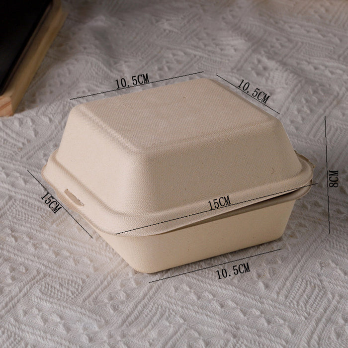 100Pcs Eco-Friendly Dessert Tiramisu Boxes Biodegradable Pulp Food Containers
