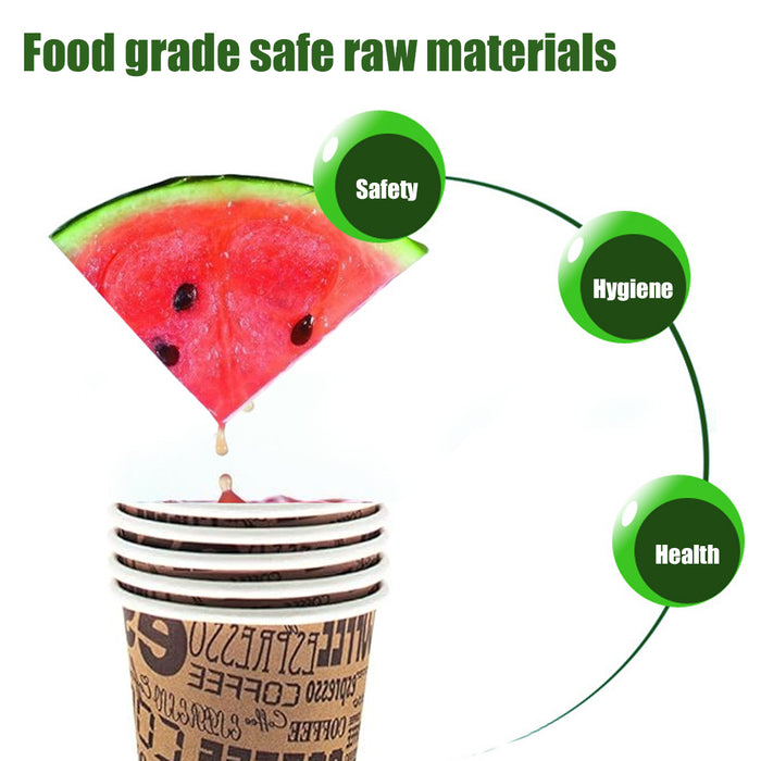 300 Pcs 50ml Mini Disposable Paper Cups Coffee Print