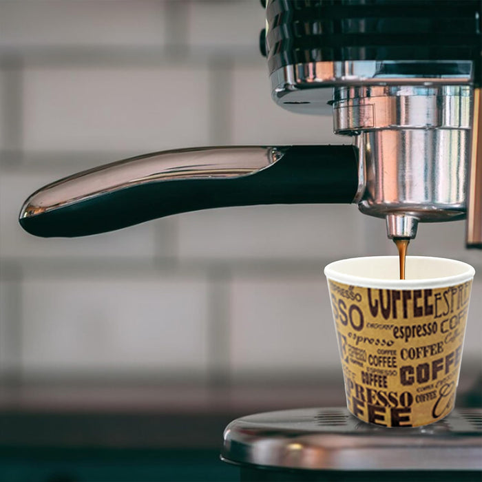 300 Pcs 50ml Mini Disposable Paper Cups Coffee Print