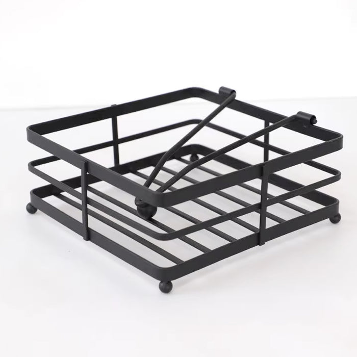2pcs Black Wrought Iron Napkin Holder