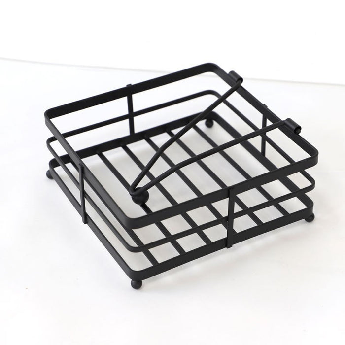 2pcs Black Wrought Iron Napkin Holder