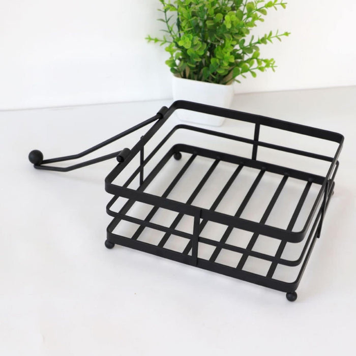 2pcs Black Wrought Iron Napkin Holder