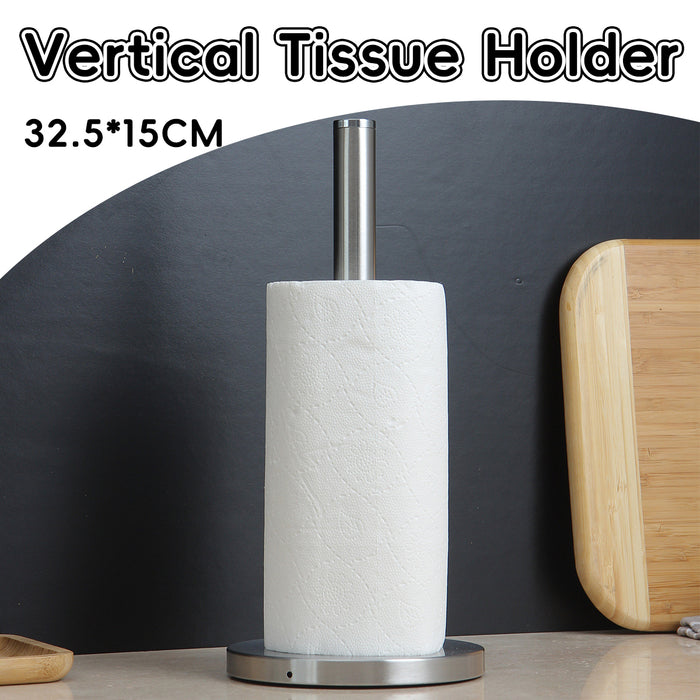 Stainless Steel Paper Towel Holder with Weighted Base