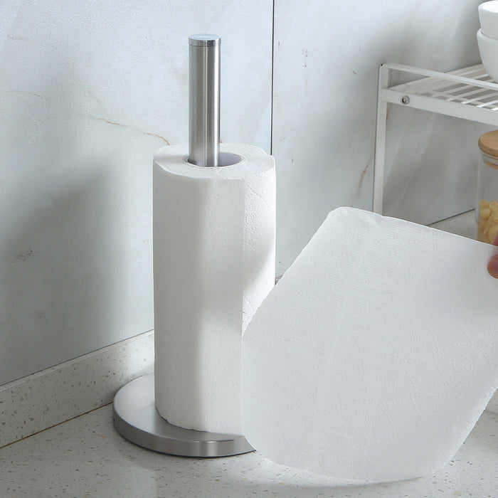 Stainless Steel Paper Towel Holder with Weighted Base