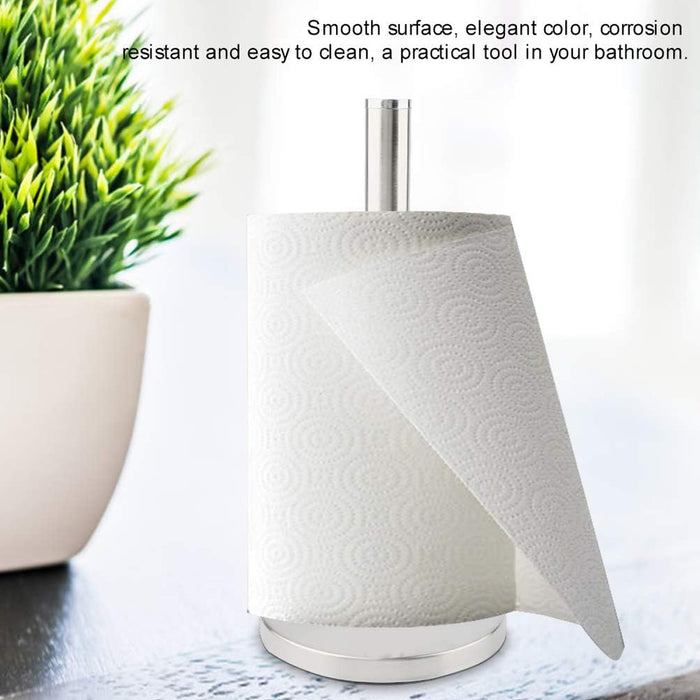 Stainless Steel Paper Towel Holder with Weighted Base