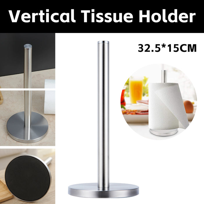 Stainless Steel Paper Towel Holder with Weighted Base