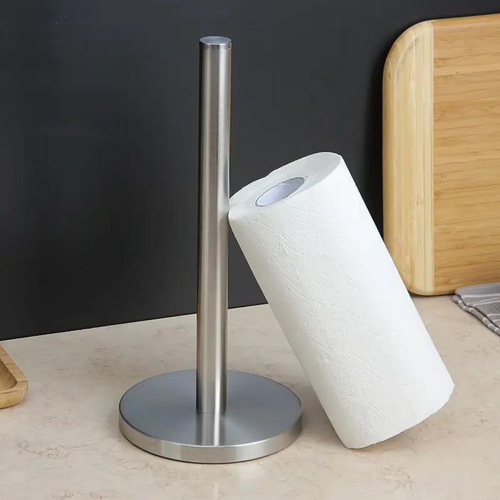 Stainless Steel Paper Towel Holder with Weighted Base