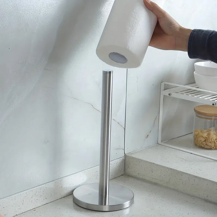 Stainless Steel Paper Towel Holder with Weighted Base