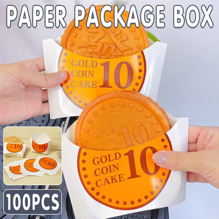 100Pcs Paper Fries Boxes, Food-Grade White Cardboard Packaging