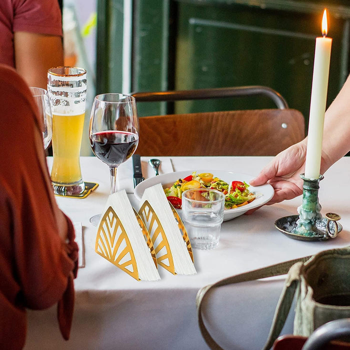 2pcs Nordic Hollow Napkin Holder