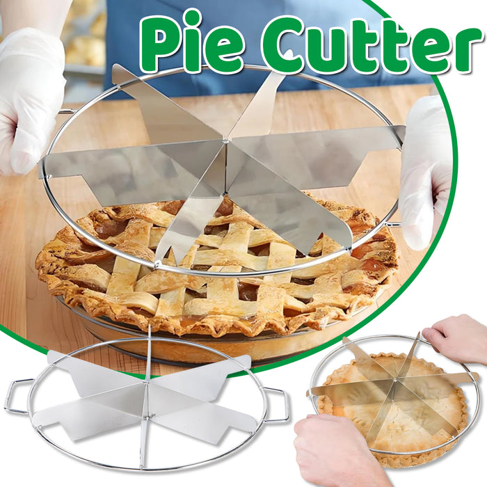 6-Blade Stainless Steel Round Pizza and Cake Cutter 31 x 26.5 cm