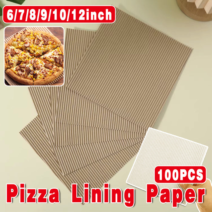 100 PCS Pizza Box Pads Greaseproof Paper Food Liners Oil Resistant Pizza Mat