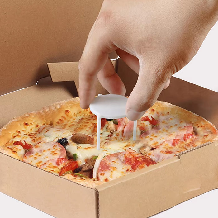 500 Pcs White Pizza Saver Tripod Stand Food-Grade Plastic 3.8 cm