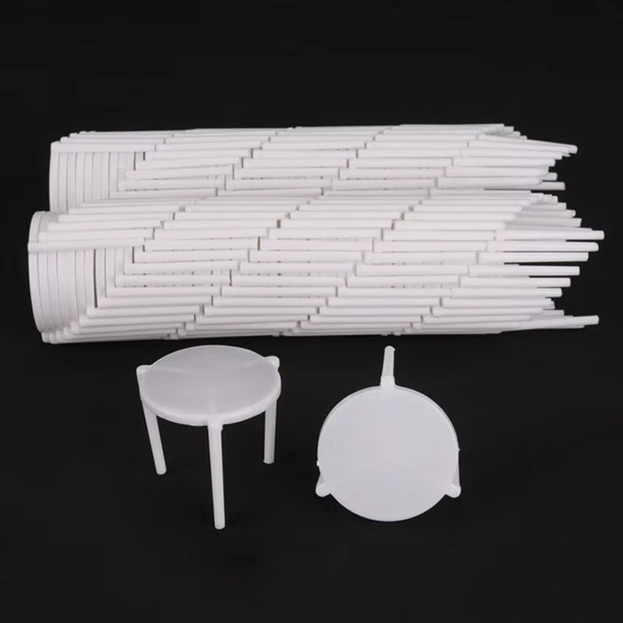 500 Pcs White Pizza Saver Tripod Stand Food-Grade Plastic 3.8 cm