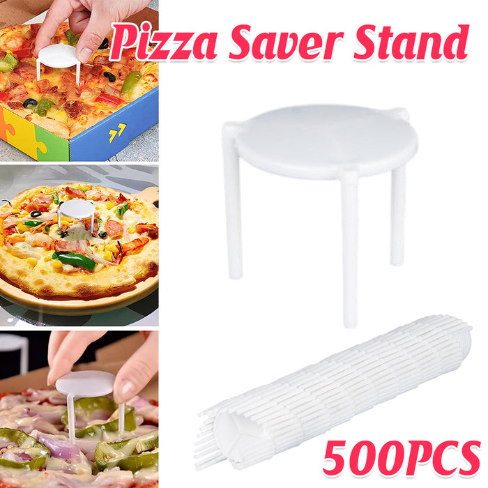 500 Pcs White Pizza Saver Tripod Stand Food-Grade Plastic 3.8 cm