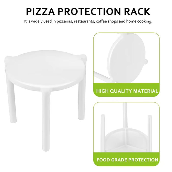 500 Pcs White Pizza Saver Tripod Stand Food-Grade Plastic 3.8 cm