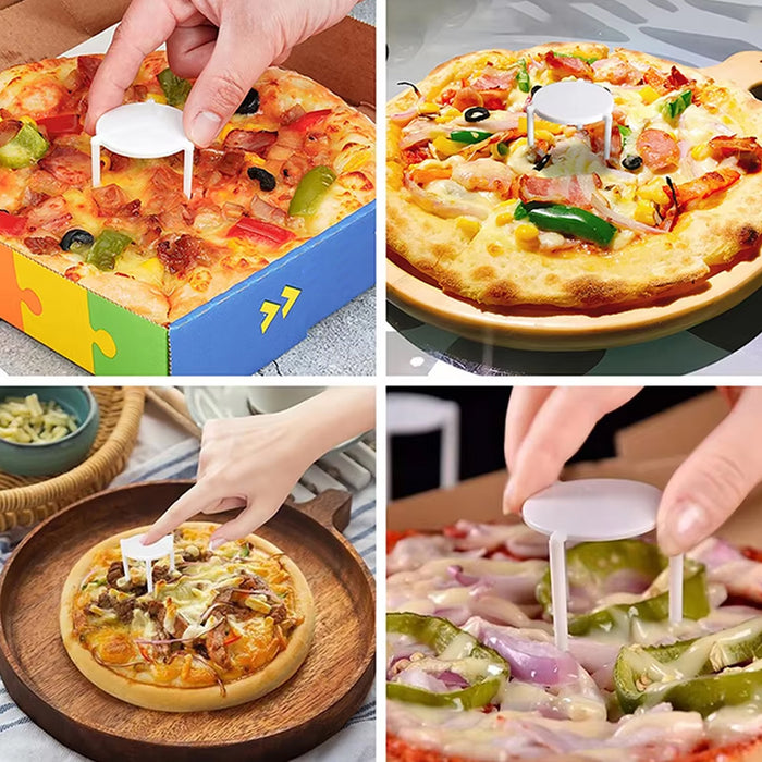 500 Pcs White Pizza Saver Tripod Stand Food-Grade Plastic 3.8 cm
