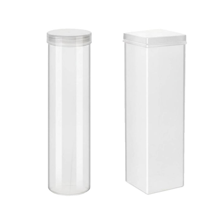 6 Pcs Transparent Airtight Cookie Snack Storage Jars Square or Round
