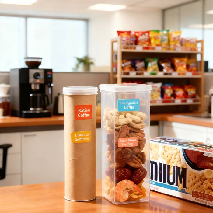 6 Pcs Transparent Airtight Cookie Snack Storage Jars Square or Round