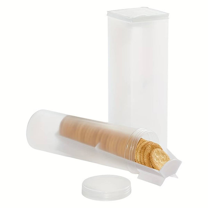 6 Pcs Transparent Airtight Cookie Snack Storage Jars Square or Round