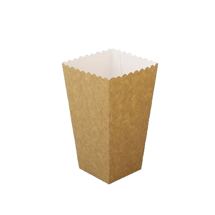 50 Pcs Food-Grade Kraft Paper Popcorn Boxes for Cinema and Party Snacks