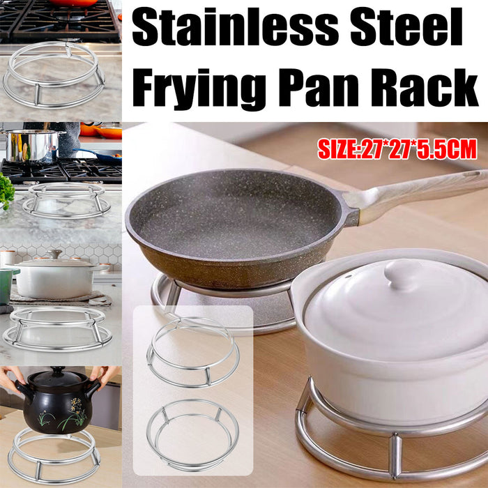 Thickened Stainless Steel Double-Layer Pot Rack Heat Resistant Kitchen Stand