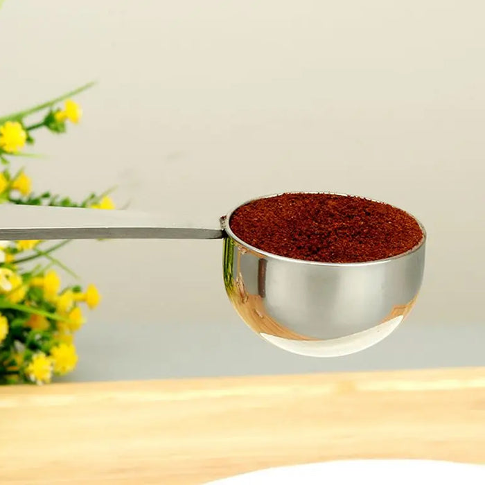 2-in-1 Coffee Measuring Spoon 15ml Stainless Steel Tamper
