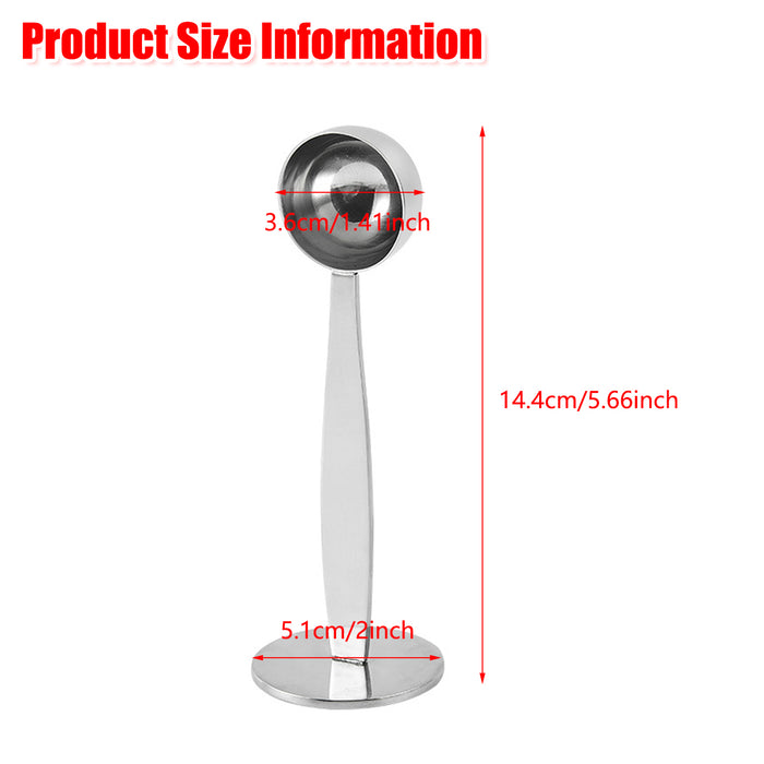 2-in-1 Coffee Measuring Spoon 15ml Stainless Steel Tamper