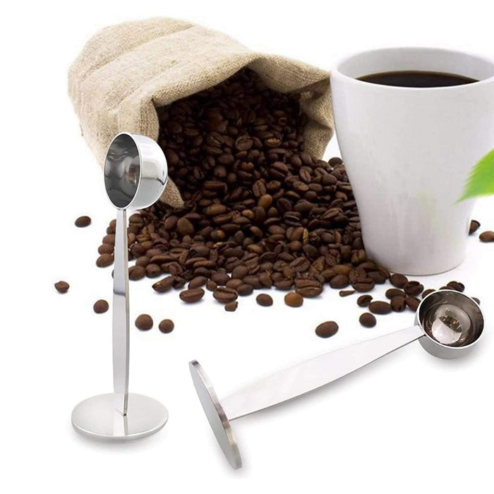 2-in-1 Coffee Measuring Spoon 15ml Stainless Steel Tamper