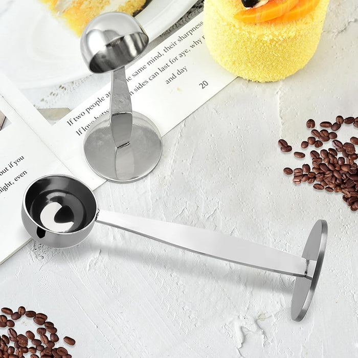 2-in-1 Coffee Measuring Spoon 15ml Stainless Steel Tamper