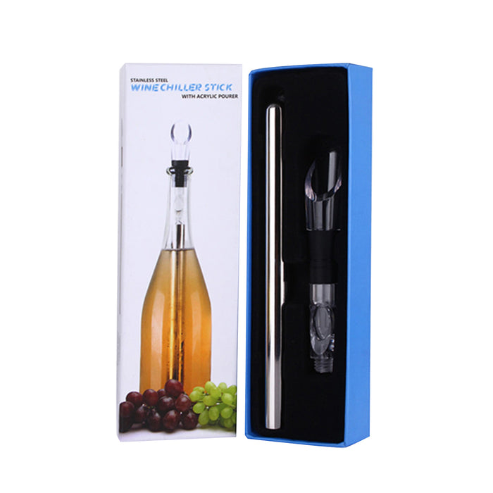 Stainless Steel Wine Chiller Stick with Pourer 32cm