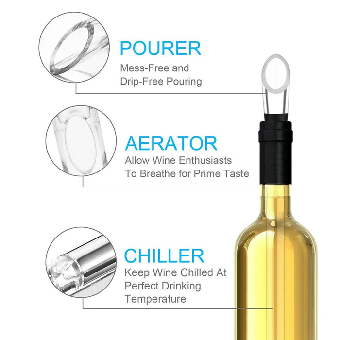 Stainless Steel Wine Chiller Stick with Pourer 32cm