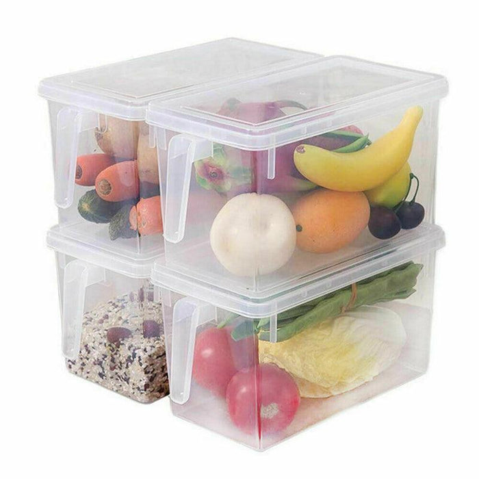 5L Fridge Storage Containers BPA-Free Stackable with Lids, 4pcs