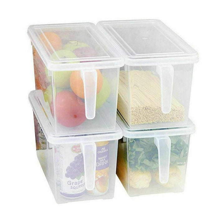 5L Fridge Storage Containers BPA-Free Stackable with Lids, 4pcs