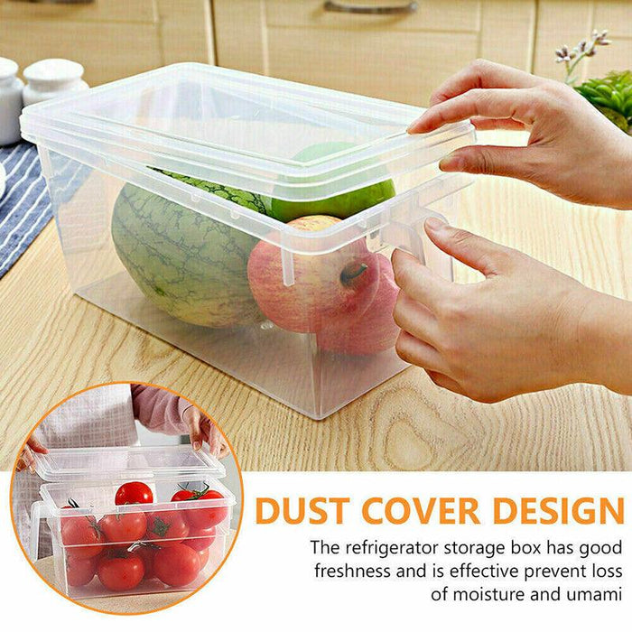 5L Fridge Storage Containers BPA-Free Stackable with Lids, 4pcs