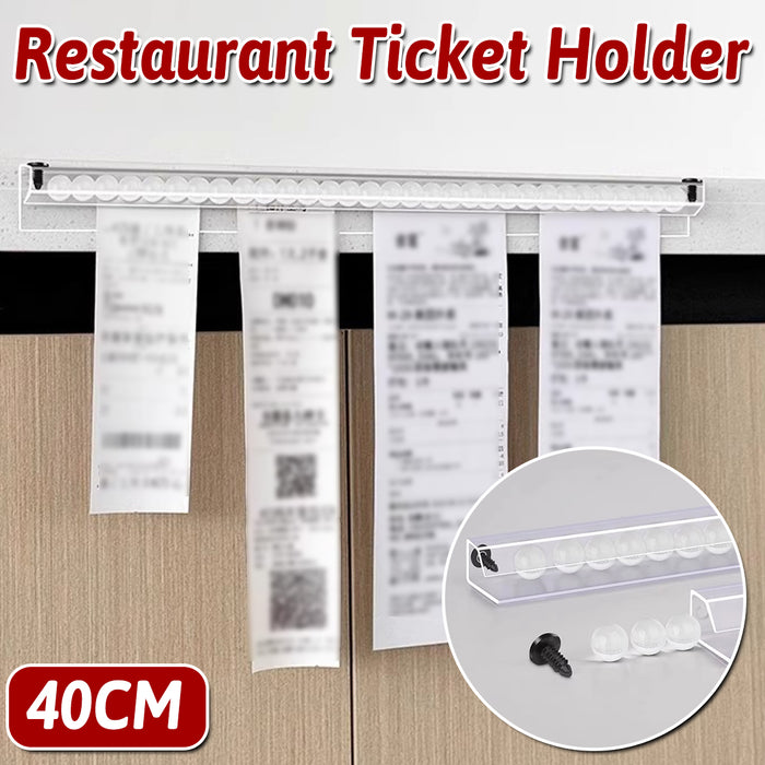 40cm Transparent PVC Ticket Rack with Self-Adhesive Backing