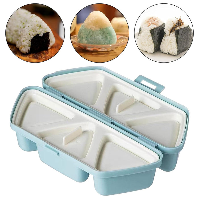 Triangle Onigiri Bento Box 6 Compartment Portable Lunch Container