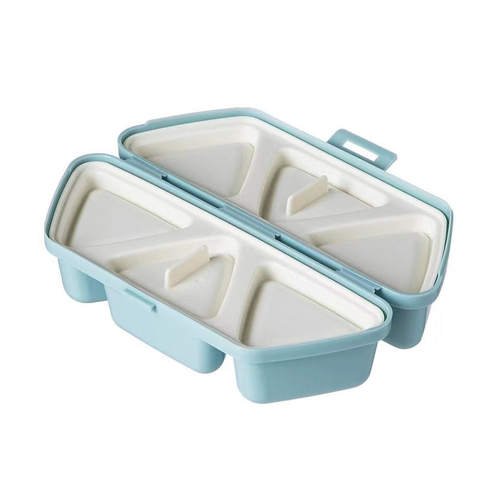 Triangle Onigiri Bento Box 6 Compartment Portable Lunch Container