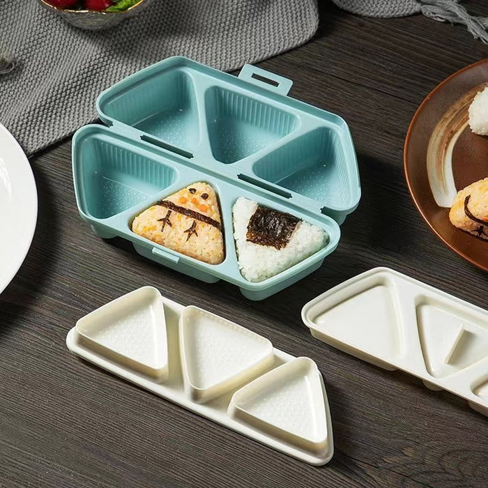 Triangle Onigiri Bento Box 6 Compartment Portable Lunch Container