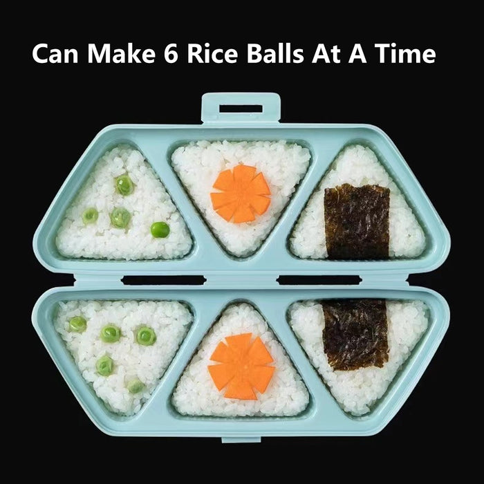 Triangle Onigiri Bento Box 6 Compartment Portable Lunch Container