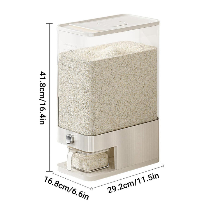 Rice Cereal Dispenser 10KG Transparent Grain Container