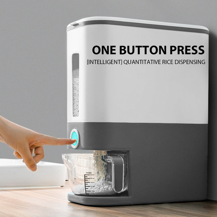 12Kg Automatic Grain Dispenser Cereal Rice Storage Box Grey