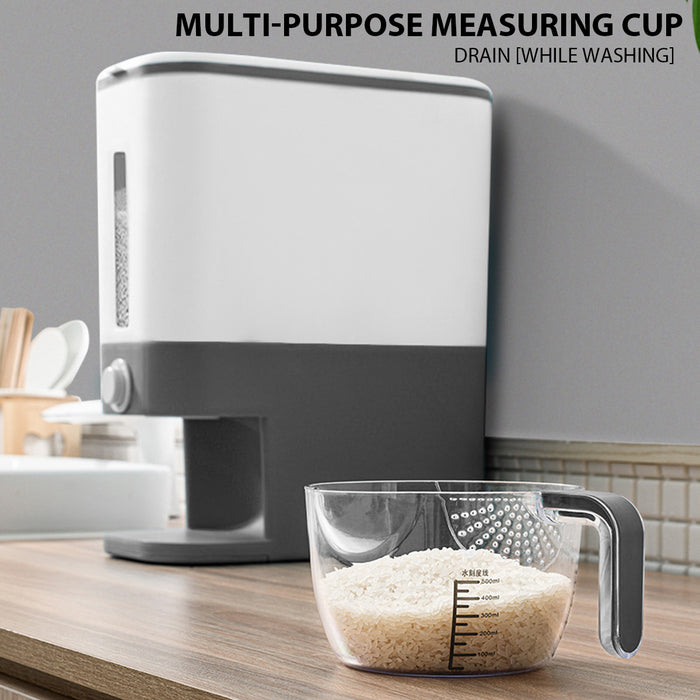 12Kg Automatic Grain Dispenser Cereal Rice Storage Box Grey