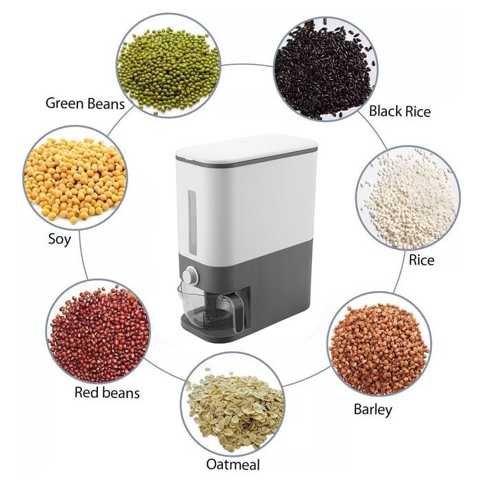 12Kg Automatic Grain Dispenser Cereal Rice Storage Box Grey