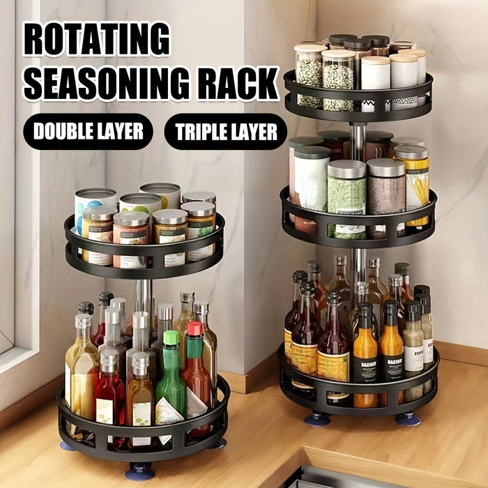 Kitchen Rotating Spice Rack Double or Triple Layer Countertop