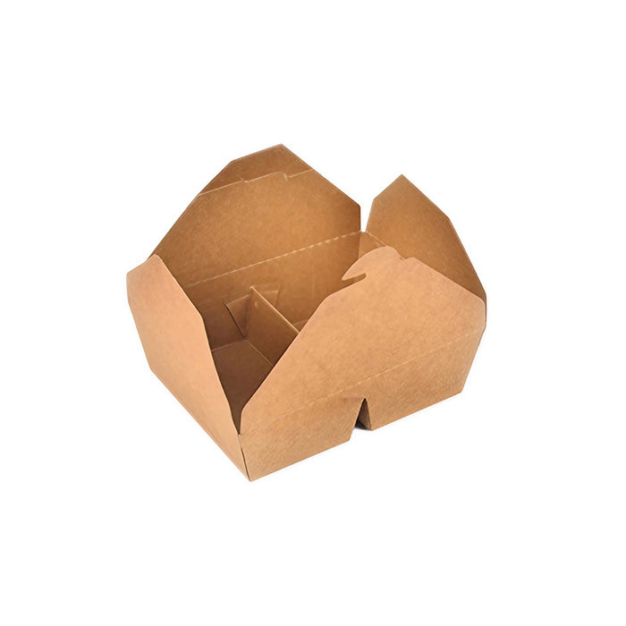 200 Pcs Kraft Paper Lunch Boxes 11 Styles Disposable Takeaway Food Containers