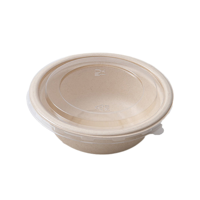 250Pcs Disposable Bagasse Bento Boxes with PP or PET Lids
