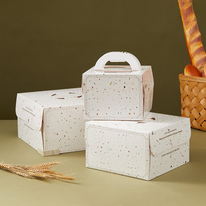 20 Pcs Portable Cake Box with Clear Window Handle 3 Sizes