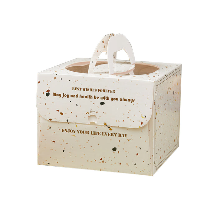 20 Pcs Portable Cake Box with Clear Window Handle 3 Sizes