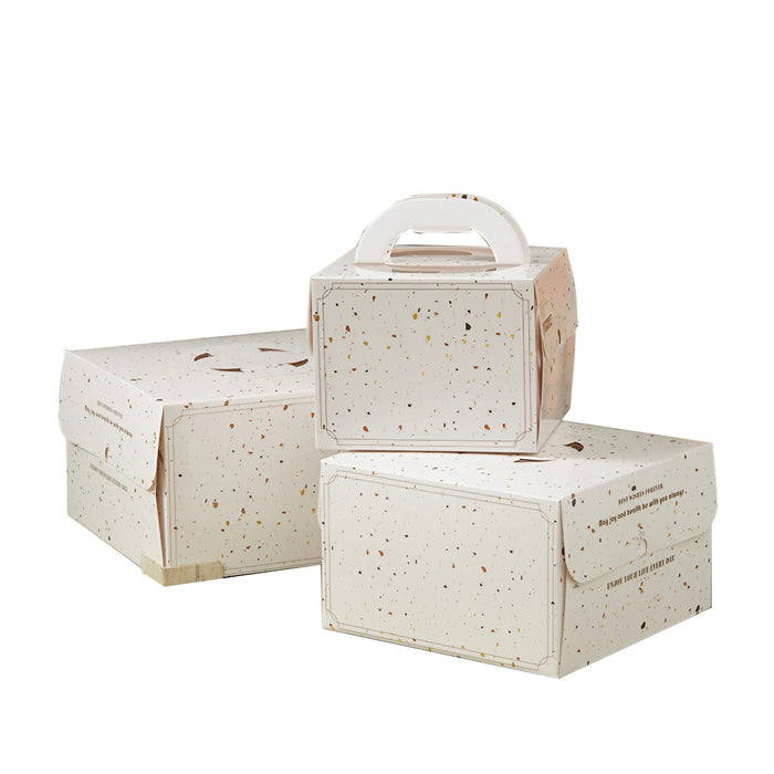 20 Pcs Portable Cake Box with Clear Window Handle 3 Sizes